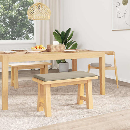 Bænkpude Textureret Velour Sandfarvet Dybde 35 cm