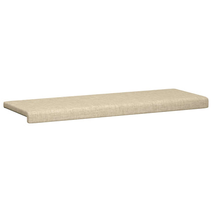 Bænkpude Stof Cremefarvet Dybde 35 cm