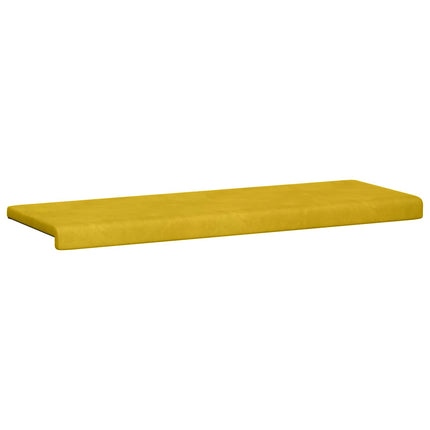 Bænkpude Velour (V) Gul Dybde 35 cm