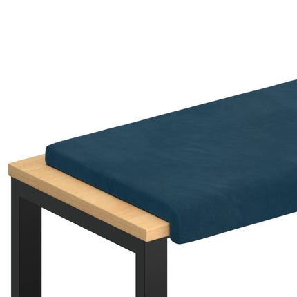 Bænkpude Velour (V) Blå Dybde 35 cm