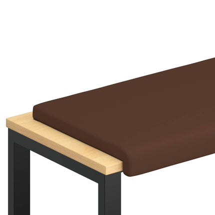 Bænkpude Kunstlæder Brun Dybde 35 cm