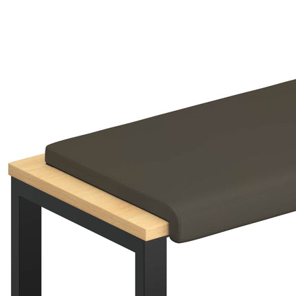 Bænkpude Kunstlæder Grå Dybde 35 cm