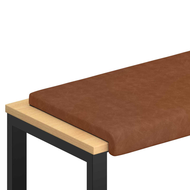 Bænkpude Kunstlæder Brun Dybde 35 cm