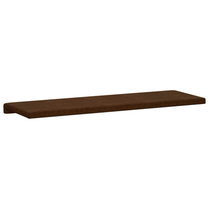 Bænkpude Faux suedestof Brun Dybde 35 cm