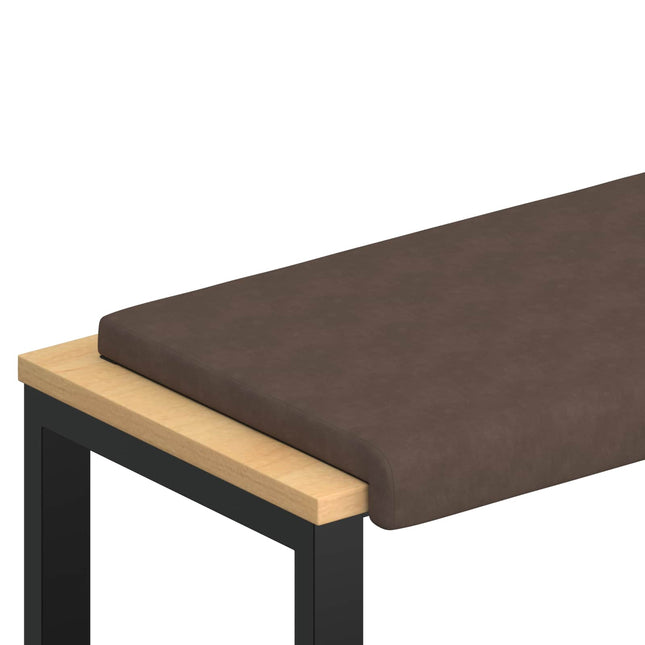Bænkpude Microfiber Brun Dybde 35 cm