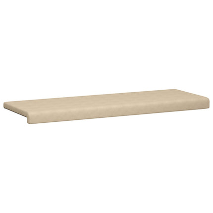 Bænkpude Microfiber Cremefarvet Dybde 35 cm