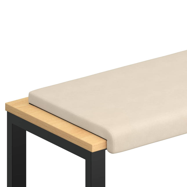 Bænkpude Microfiber Beige Dybde 35 cm