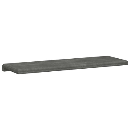 Bænkpude Plush Corduroy Lysegrå Dybde 35 cm