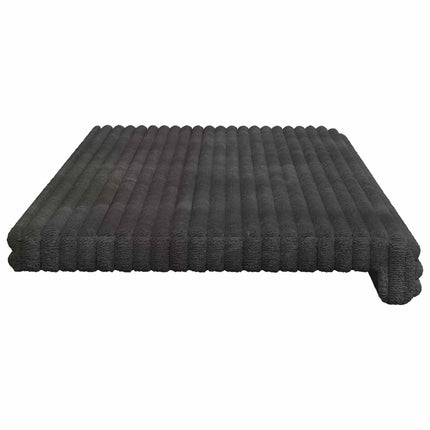 Bænkpude Plush Corduroy Mørkegrå Dybde 35 cm
