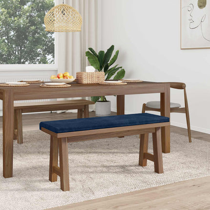 Bænkpude Plush Corduroy Mørkeblå Dybde 35 cm