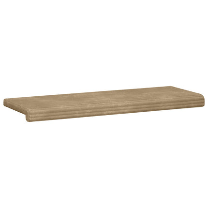 Bænkpude Plush Corduroy Gråbrun Dybde 35 cm