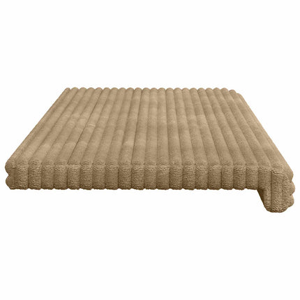 Bænkpude Plush Corduroy Gråbrun Dybde 35 cm