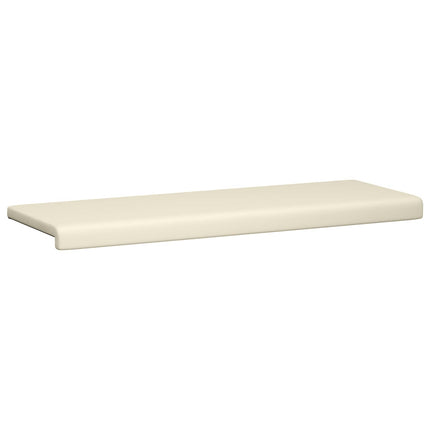 Bænkpude Textureret Velour Cremefarvet Dybde 35 cm