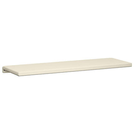 Bænkpude Textureret Velour Cremefarvet Dybde 35 cm