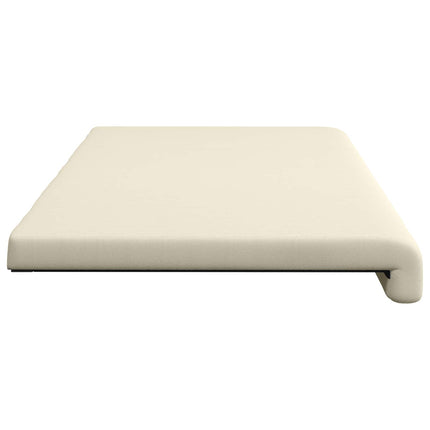 Bænkpude Textureret Velour Cremefarvet Dybde 35 cm