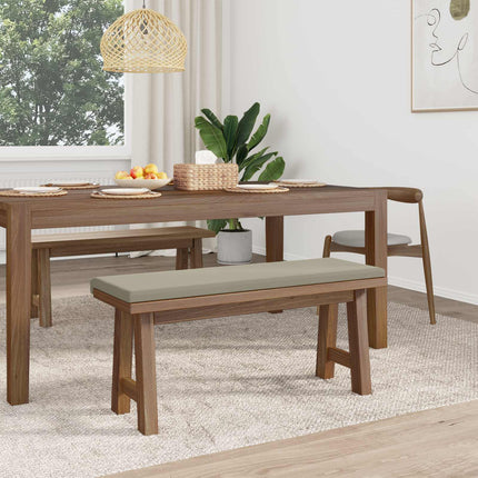 Bænkpude Textureret Velour Sandfarvet Dybde 35 cm