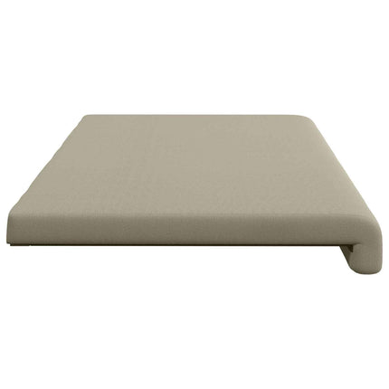 Bænkpude Textureret Velour Sandfarvet Dybde 35 cm