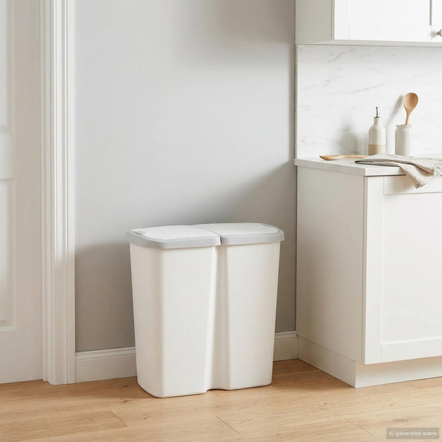 Affaldsspand Hvid 48,5 x 28 x 51 cm PP