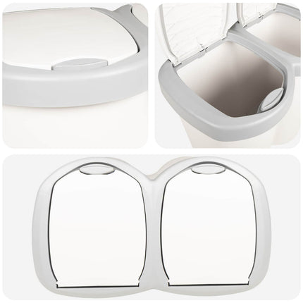 Affaldsspand Hvid 49,5 x 30 x 46,5 cm PP