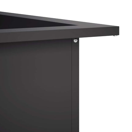 Bålplade ring Sort 90 x 90 x 25 cm Stål