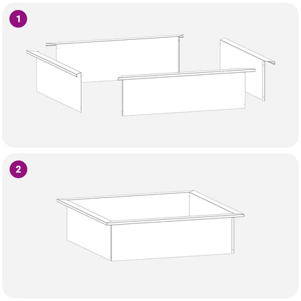 Bålplade ring Sort 90 x 90 x 25 cm Stål