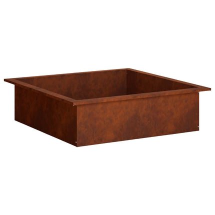 Bålplade ring Rusten 90 x 90 x 25 cm Cortenstål