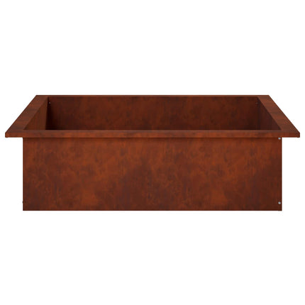 Bålplade ring Rusten 90 x 90 x 25 cm Cortenstål