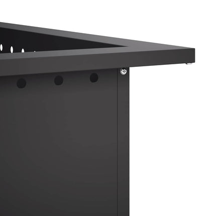 Bålplade ring Sort 90 x 90 x 25 cm Stål