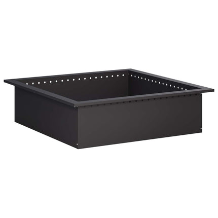 Bålplade ring Sort 90 x 90 x 25 cm Stål