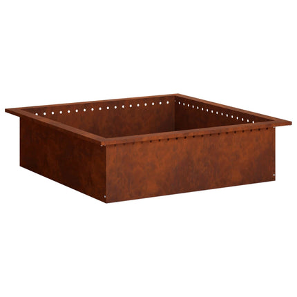 Bålplade ring Rusten 90 x 90 x 25 cm Cortenstål
