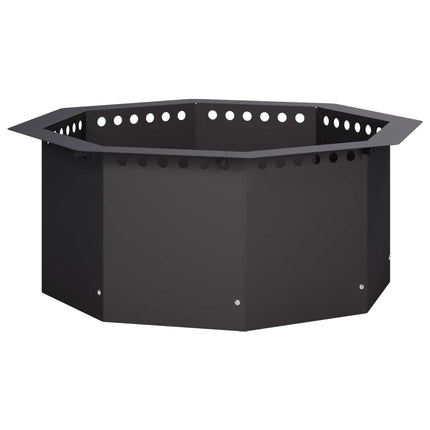 Bålplade ring Sort 60 x 60 x 25 cm Stål