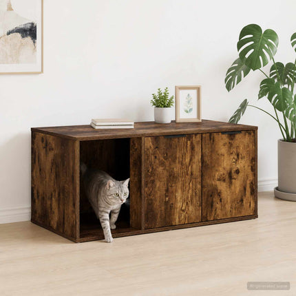 Kattebur møbel Røget eg 100 x 49 x 45 cm Konstrueret træ