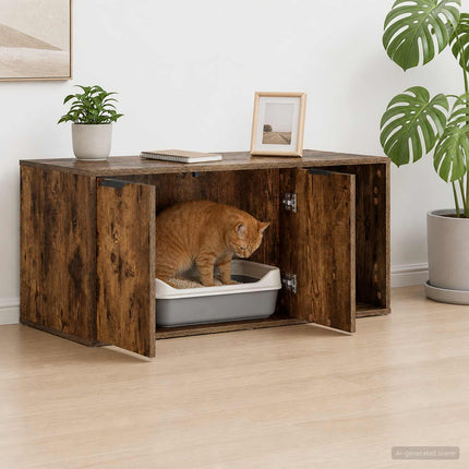 Kattebur møbel Røget eg 100 x 49 x 45 cm Konstrueret træ