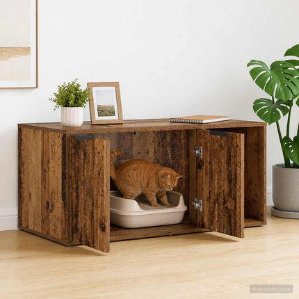 Kattebur møbel Gammelt træ 100 x 49 x 45 cm Konstrueret træ