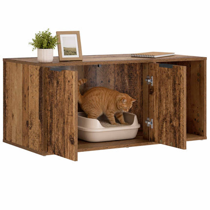 Kattebur møbel Gammelt træ 100 x 49 x 45 cm Konstrueret træ