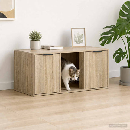 Kattebur møbel Sonoma-eg 100 x 49 x 45 cm Konstrueret træ