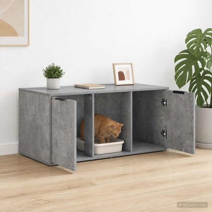 Kattebur møbel Betongrå 100 x 49 x 45 cm Konstrueret træ