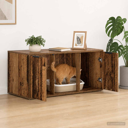 Kattebur møbel Gammelt træ 100 x 49 x 45 cm Konstrueret træ