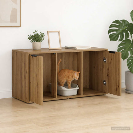 Kattebur møbel Artisan-eg 100 x 49 x 45 cm Konstrueret træ