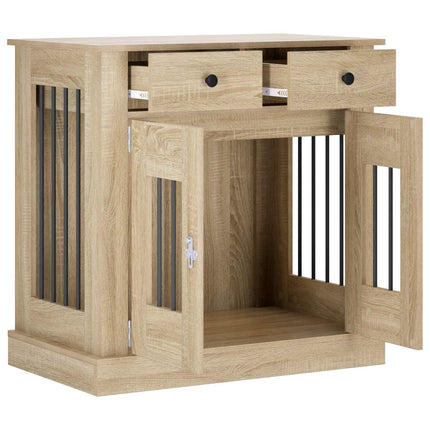 Hundekasse møbel Sonoma-eg 80 x 47,5 x 80 cm Konstrueret træ