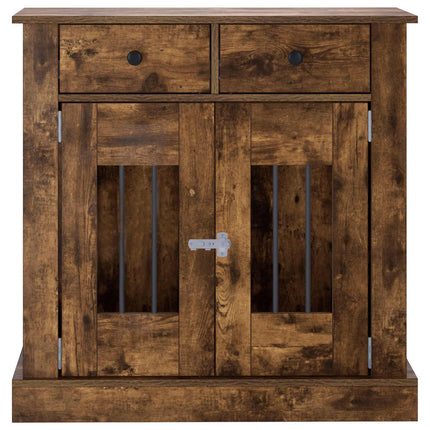 Hundekasse møbel Røget eg 80 x 47,5 x 80 cm Konstrueret træ