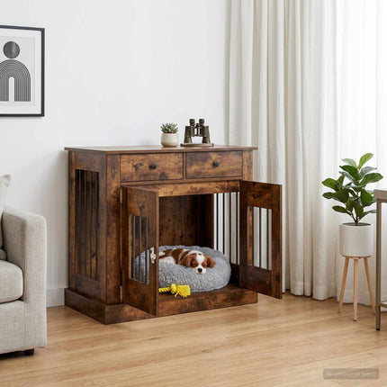 Hundekasse møbel Røget eg 90 x 47,5 x 80 cm Konstrueret træ