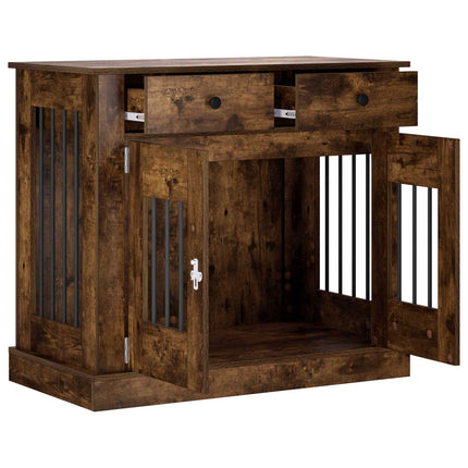 Hundekasse møbel Røget eg 90 x 47,5 x 80 cm Konstrueret træ