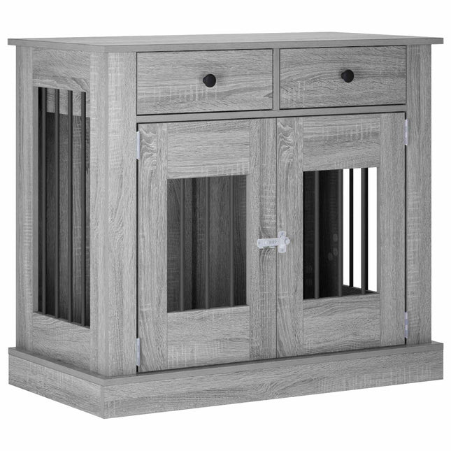 Hundekasse møbel Grå Sonoma 90 x 47,5 x 80 cm Konstrueret træ