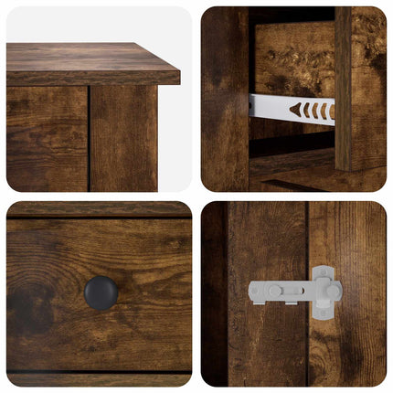 Hundekasse møbel Røget eg 50 x 47,5 x 80 cm Konstrueret træ