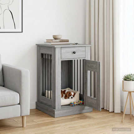 Hundekasse møbel Grå Sonoma 50 x 47,5 x 80 cm Konstrueret træ