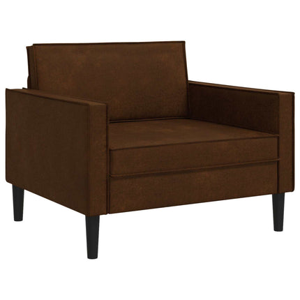 XL-lænestol Brun Faux Suede Læder