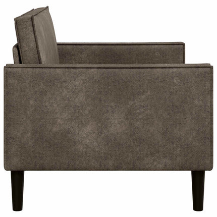 XL-lænestol Mørkegrå Faux Suede Læder