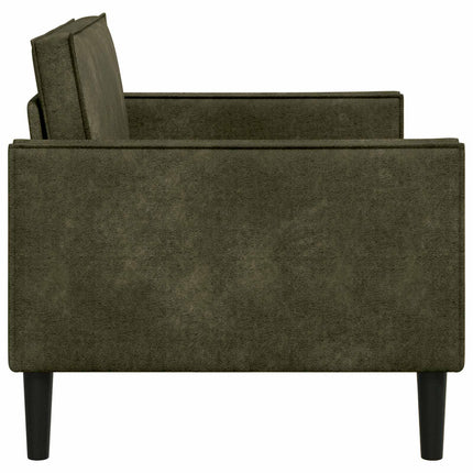 XL-lænestol Army Grøn Faux Suede Læder