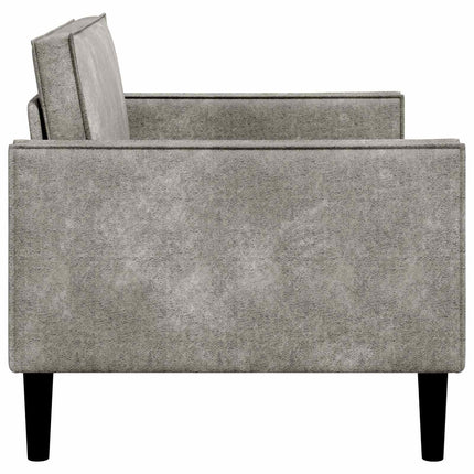 XXL lænestol Lysegrå Faux Suede Læder